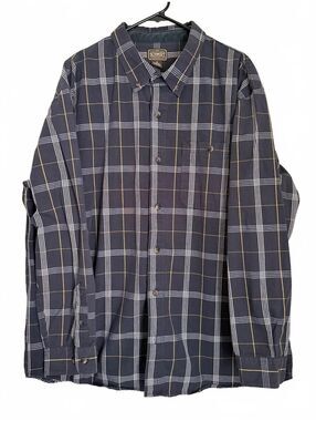 C. E. Schmidt Men's Workwear Shirt Size 2X Utility Plaid Black Rugged Gorpcore